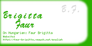 brigitta faur business card